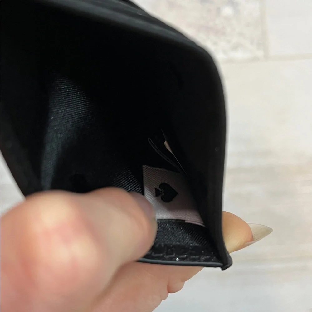 Kate Spade Black Glitter Card Holder